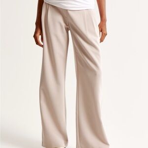 Abercrombie & Fitch Soft Beige Wide Leg Maternity Trousers